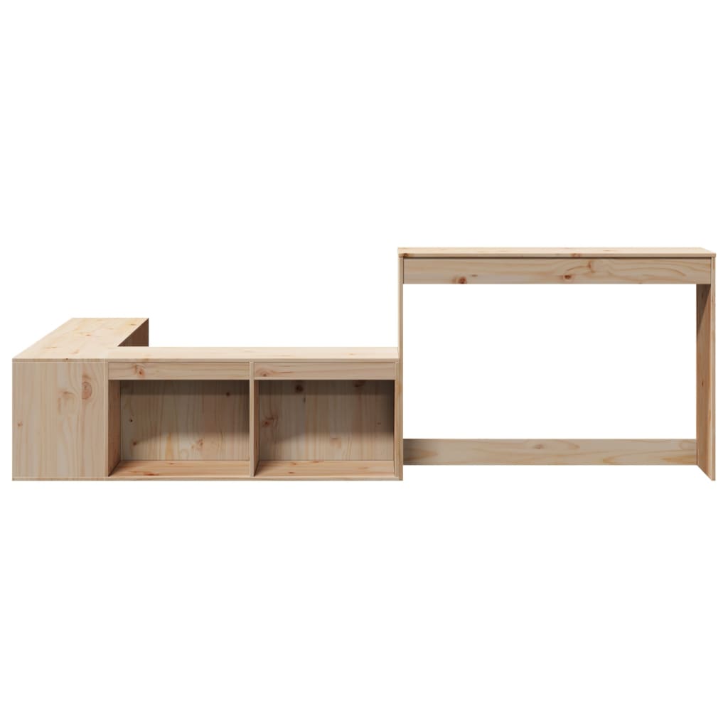 Table de chevet avec bureau 232x122x75 cm bois de pin massif - XIOS