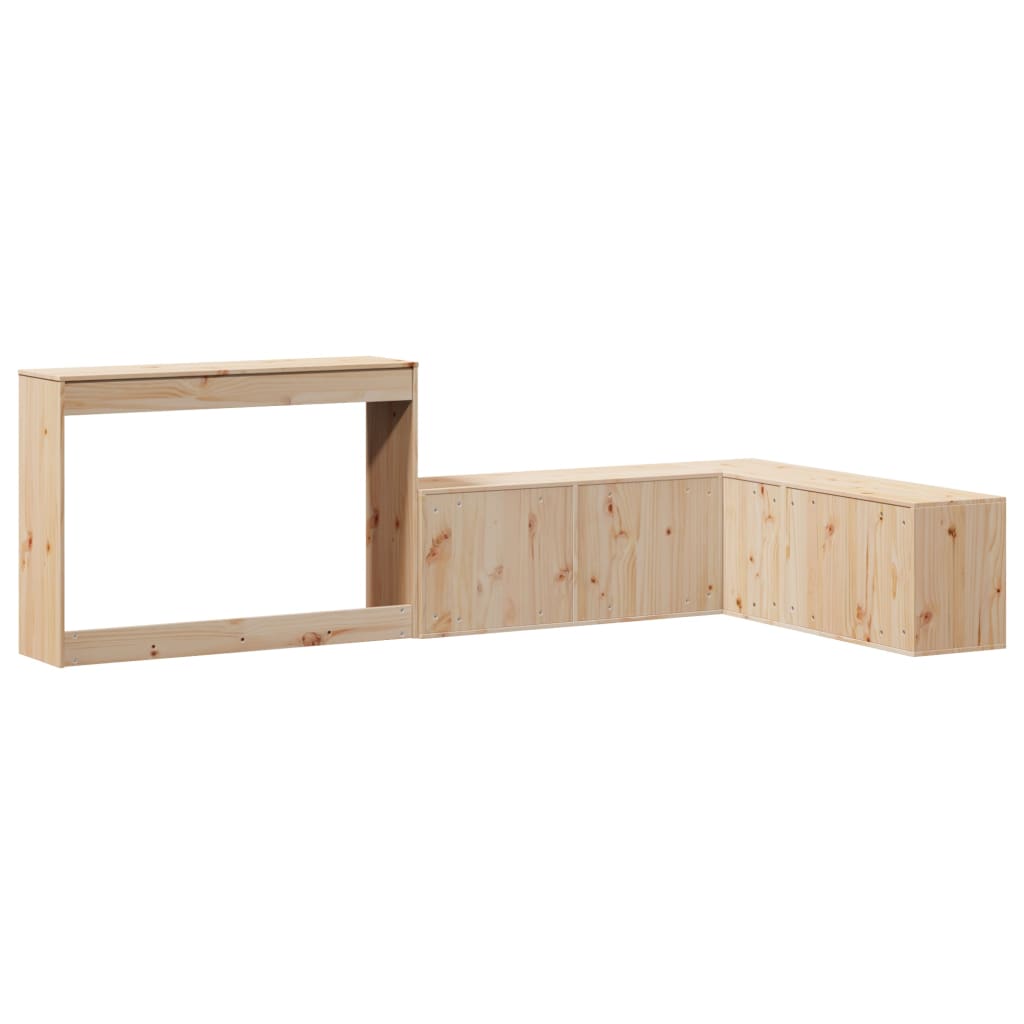 Table de chevet avec bureau 232x122x75 cm bois de pin massif - XIOS