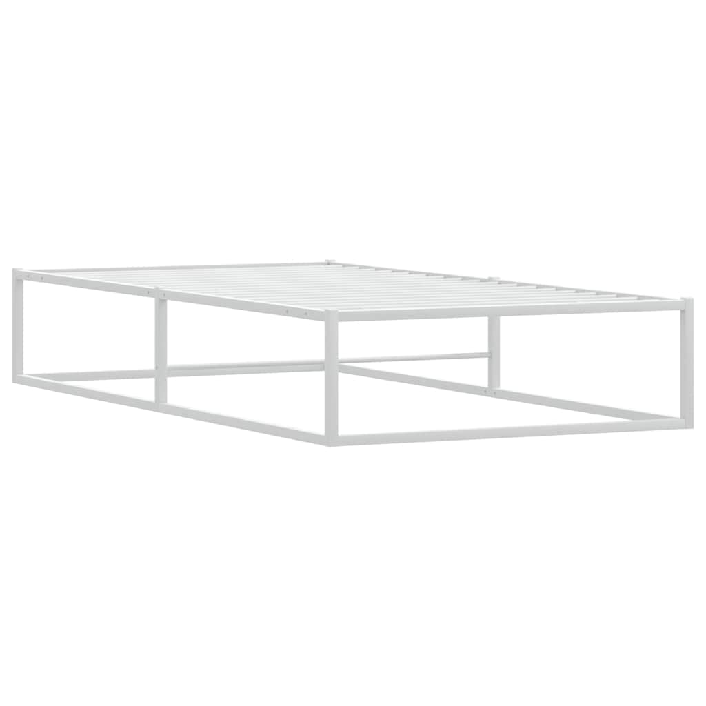 Cadre de lit sans matelas blanc 90x200 cm métal - XIOS