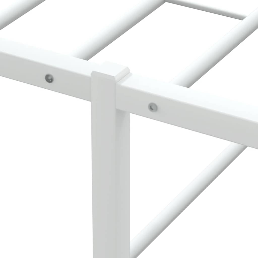 Cadre de lit sans matelas blanc 140x200 cm métal - XIOS