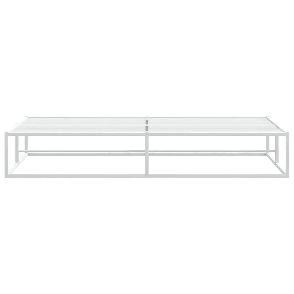 Cadre de lit sans matelas blanc 200x200 cm métal - XIOS