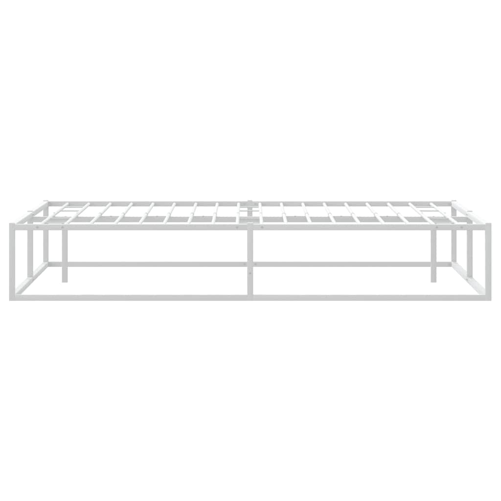 Cadre de lit sans matelas blanc 200x200 cm métal - XIOS