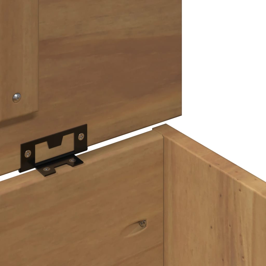 Coffre de rangement avec couvercle Panama bois massif de pin - XIOS