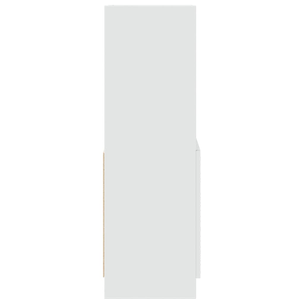 Buffet haut blanc 63x33x100 cm bois d'ingénierie - XIOS