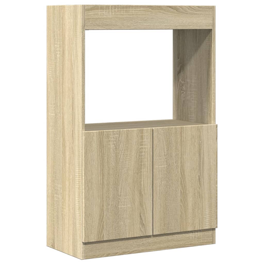 Buffet haut chêne sonoma 63x33x100 cm bois d'ingénierie - XIOS