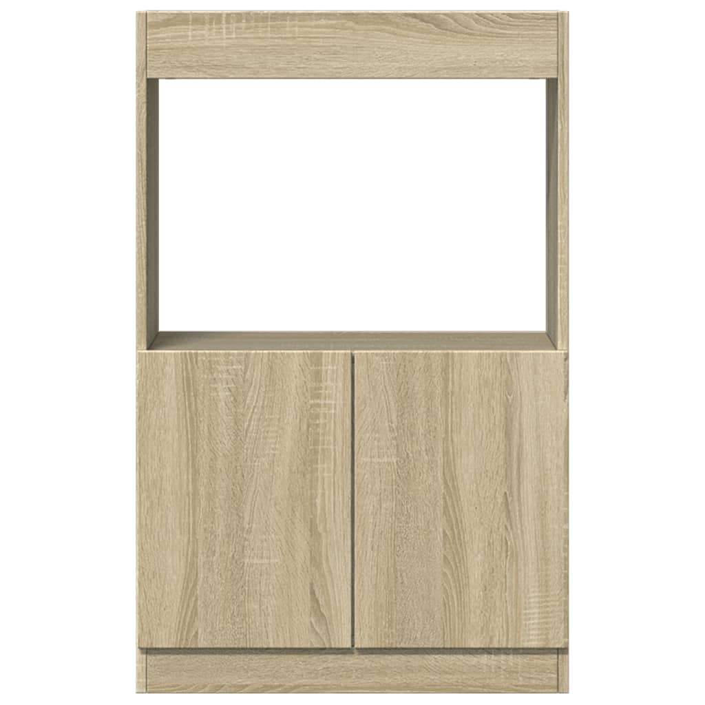 Buffet haut chêne sonoma 63x33x100 cm bois d'ingénierie - XIOS