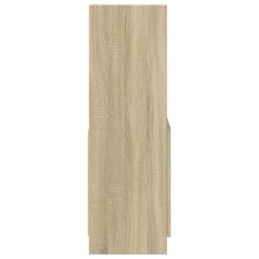 Buffet haut chêne sonoma 63x33x100 cm bois d'ingénierie - XIOS
