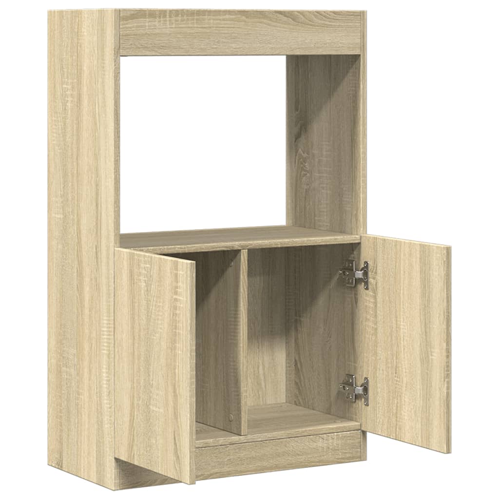 Buffet haut chêne sonoma 63x33x100 cm bois d'ingénierie - XIOS