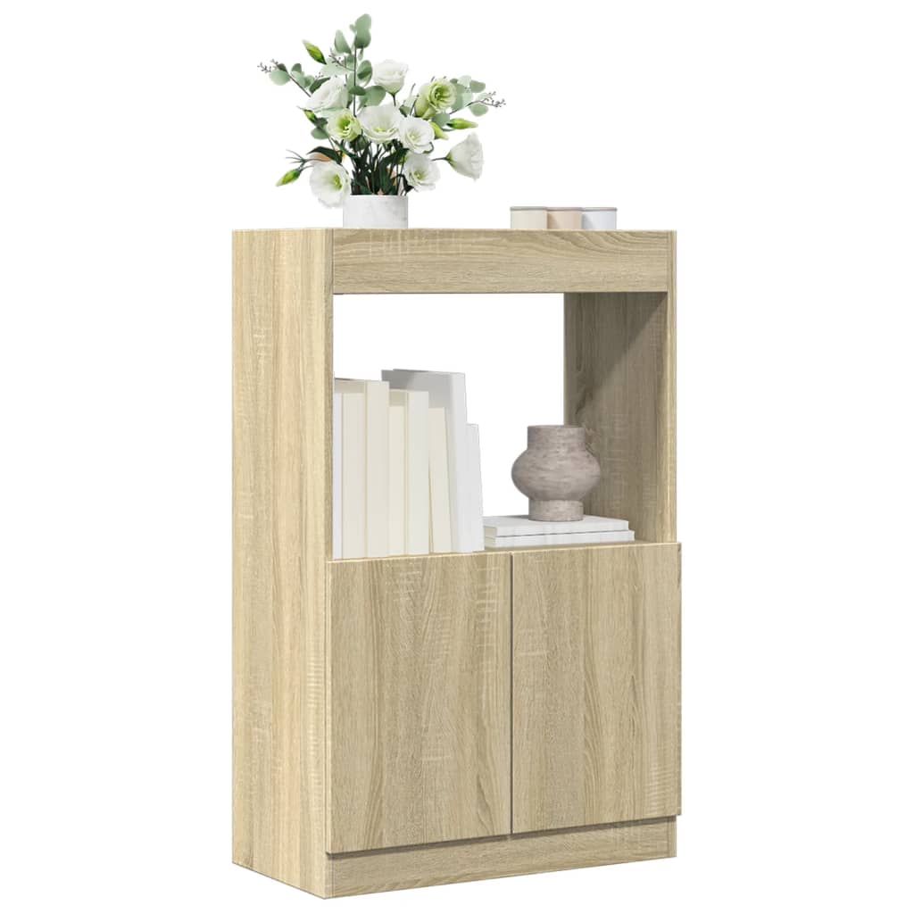 Buffet haut chêne sonoma 63x33x100 cm bois d'ingénierie - XIOS