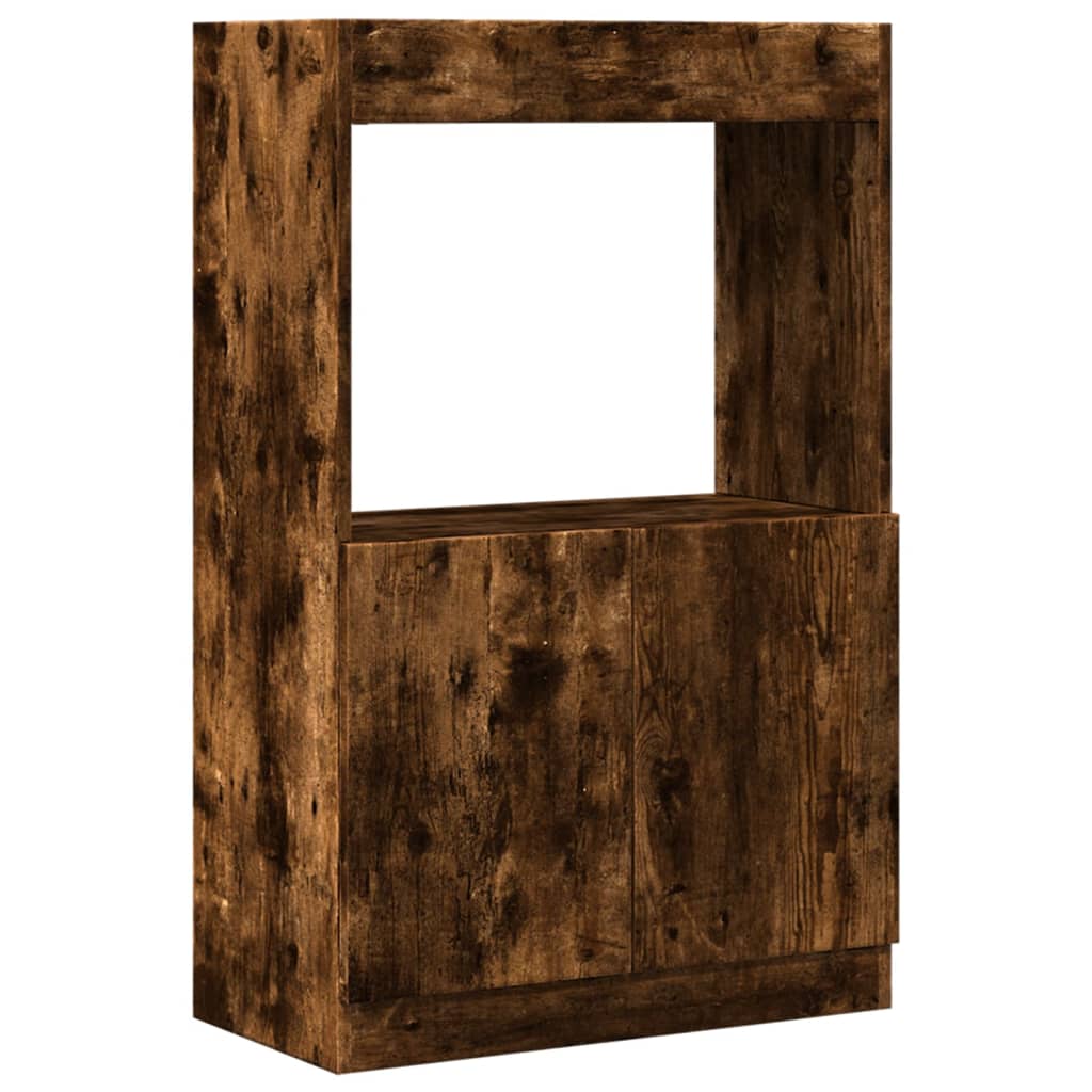 Buffet haut chêne fumé 63x33x100 cm bois d'ingénierie - XIOS