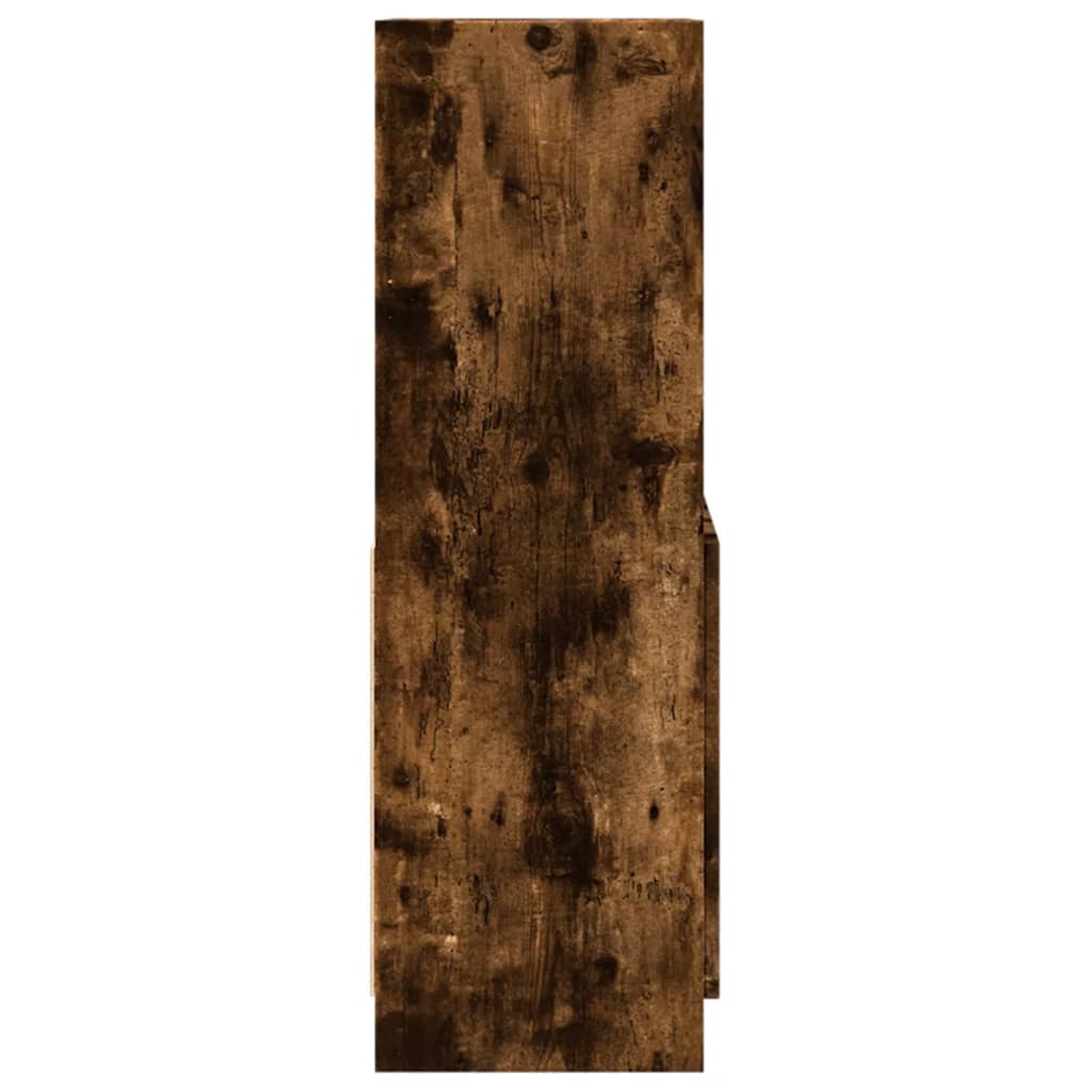 Buffet haut chêne fumé 63x33x100 cm bois d'ingénierie - XIOS