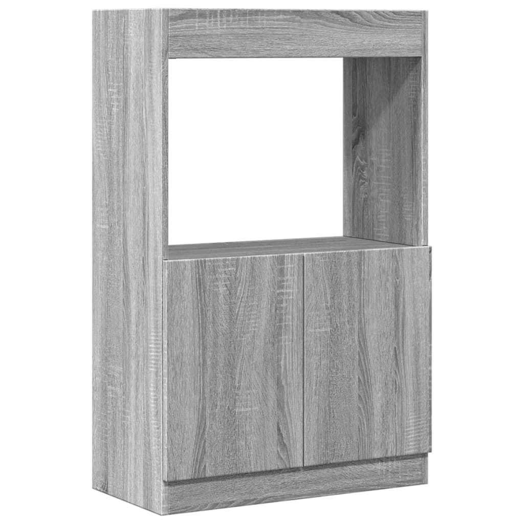 Buffet haut sonoma gris 63x33x100 cm bois d'ingénierie - XIOS