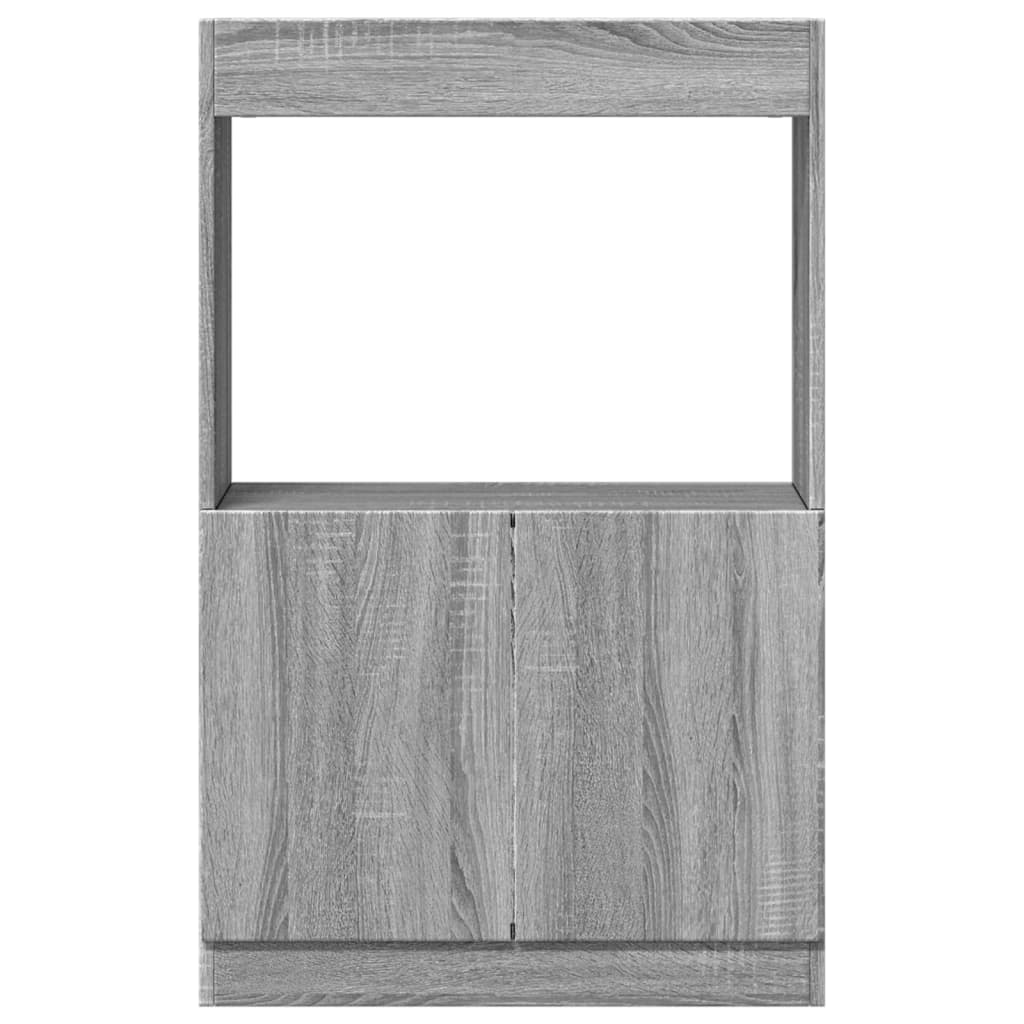 Buffet haut sonoma gris 63x33x100 cm bois d'ingénierie - XIOS