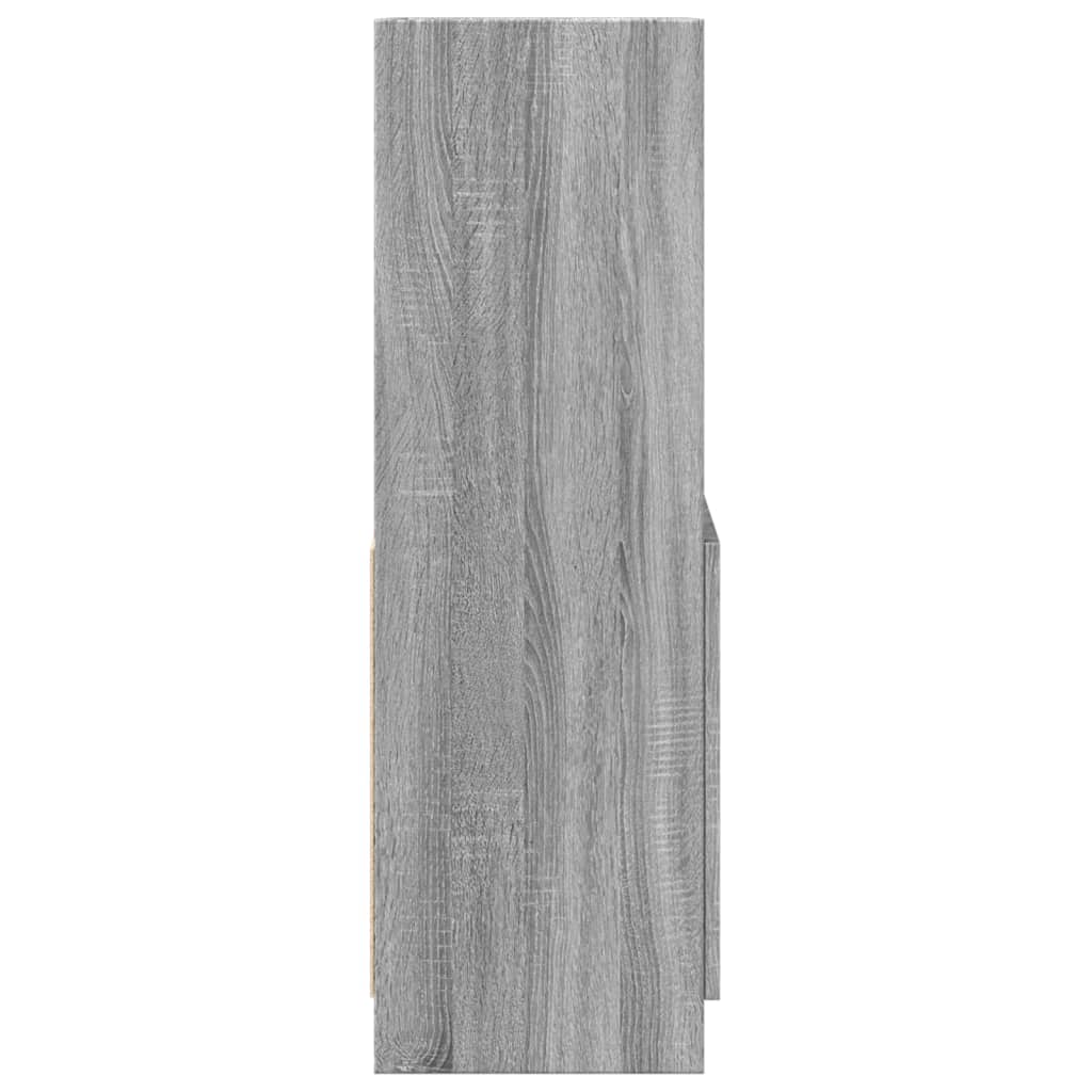 Buffet haut sonoma gris 63x33x100 cm bois d'ingénierie - XIOS