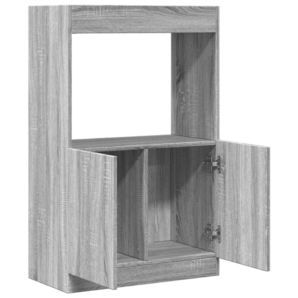 Buffet haut sonoma gris 63x33x100 cm bois d'ingénierie - XIOS