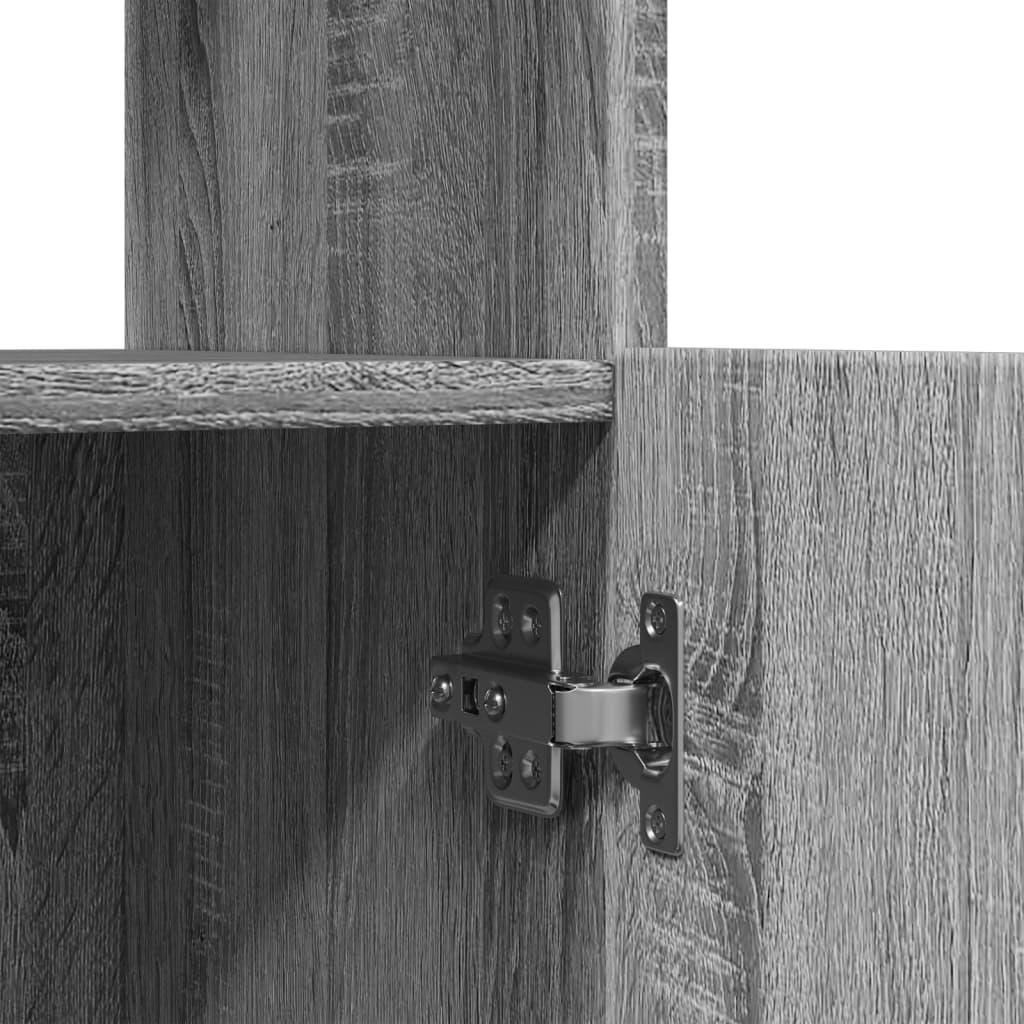 Buffet haut sonoma gris 63x33x100 cm bois d'ingénierie - XIOS