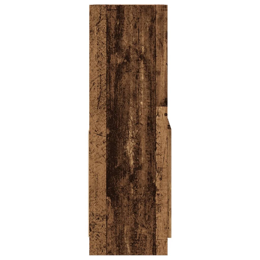 Buffet haut vieux bois 63x33x100 cm bois d'ingénierie - XIOS
