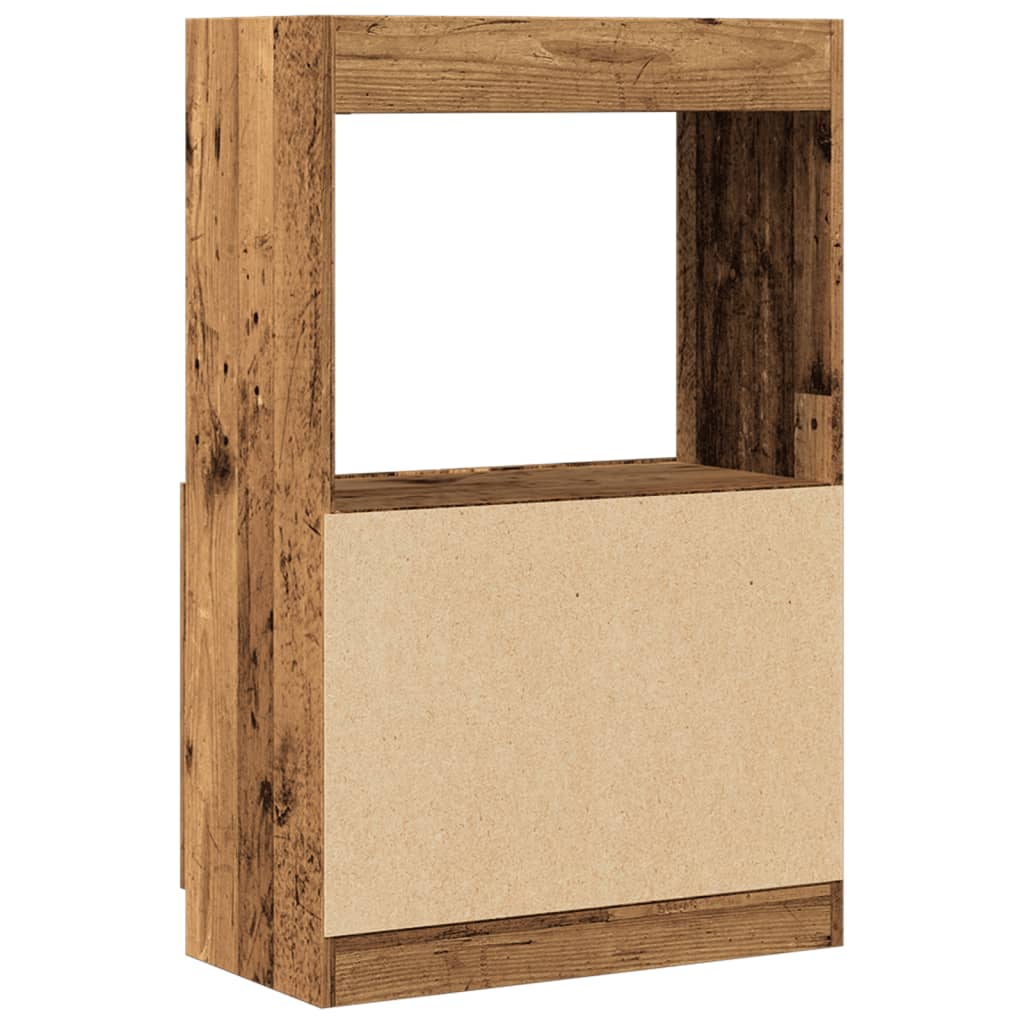 Buffet haut vieux bois 63x33x100 cm bois d'ingénierie - XIOS