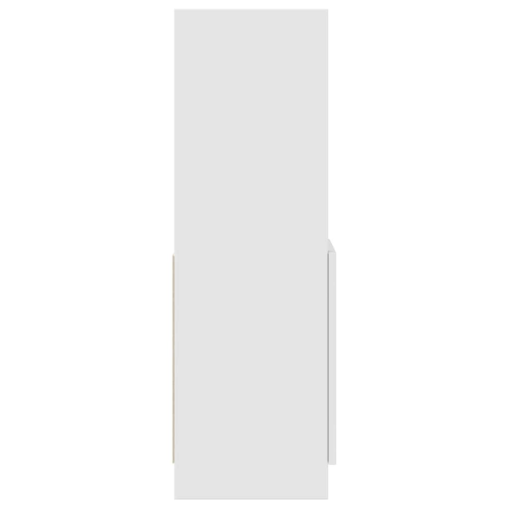 Buffet haut blanc 92x33x100 cm bois d'ingénierie - XIOS