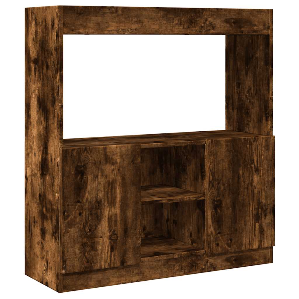 Buffet haut chêne fumé 92x33x100 cm bois d'ingénierie - XIOS