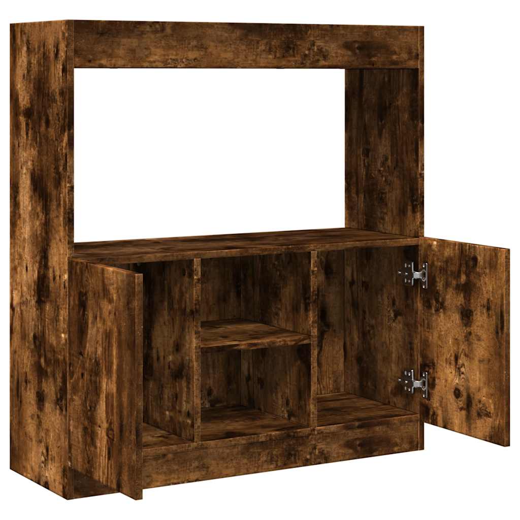 Buffet haut chêne fumé 92x33x100 cm bois d'ingénierie - XIOS