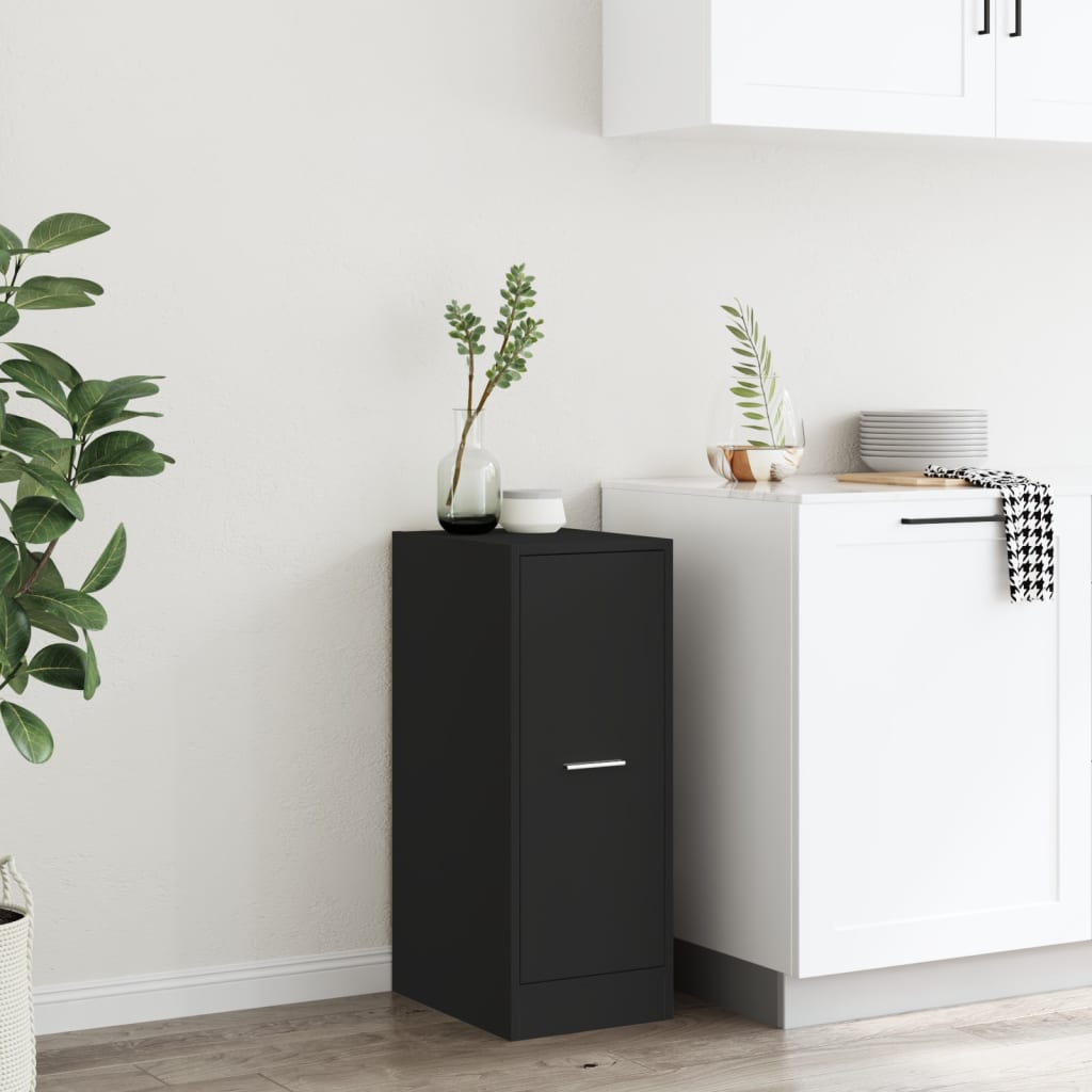 Armoire d'apothicaire noir 30x41x77,5 cm bois d'ingénierie - XIOS