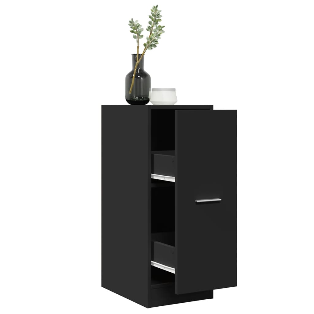 Armoire d'apothicaire noir 30x41x77,5 cm bois d'ingénierie - XIOS