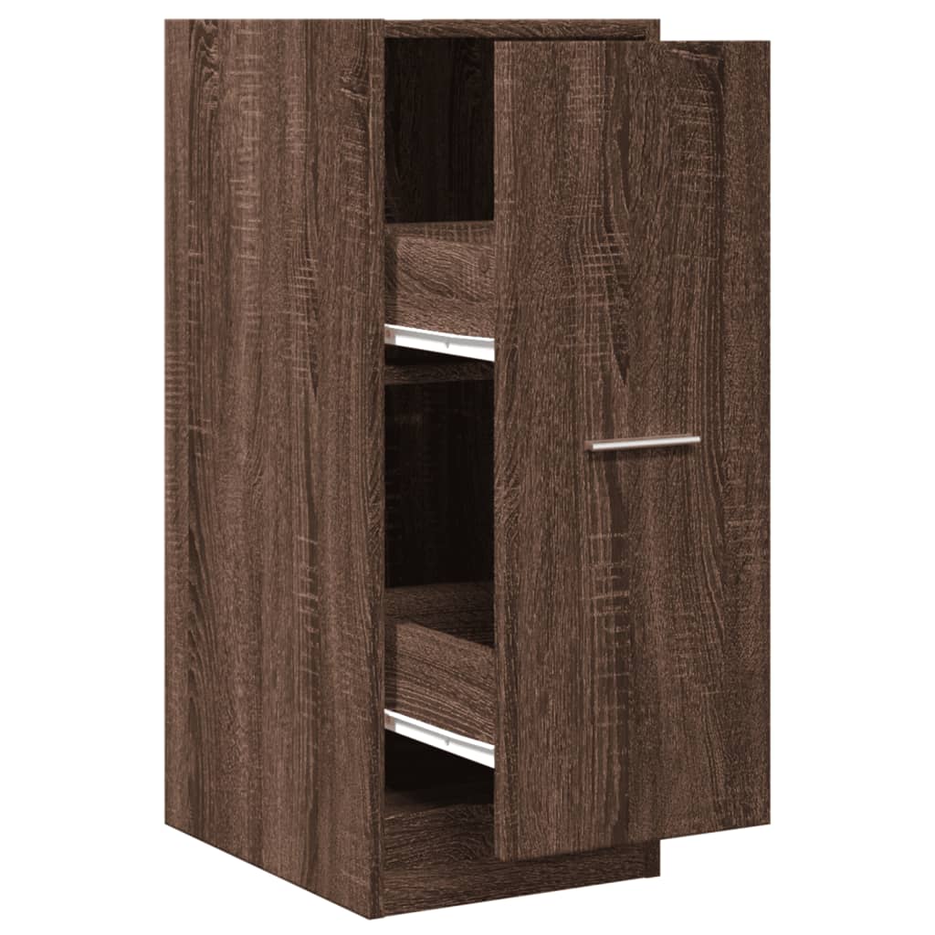 Armoire apothicaire chêne marron 30x41x77,5cm bois d'ingénierie - XIOS