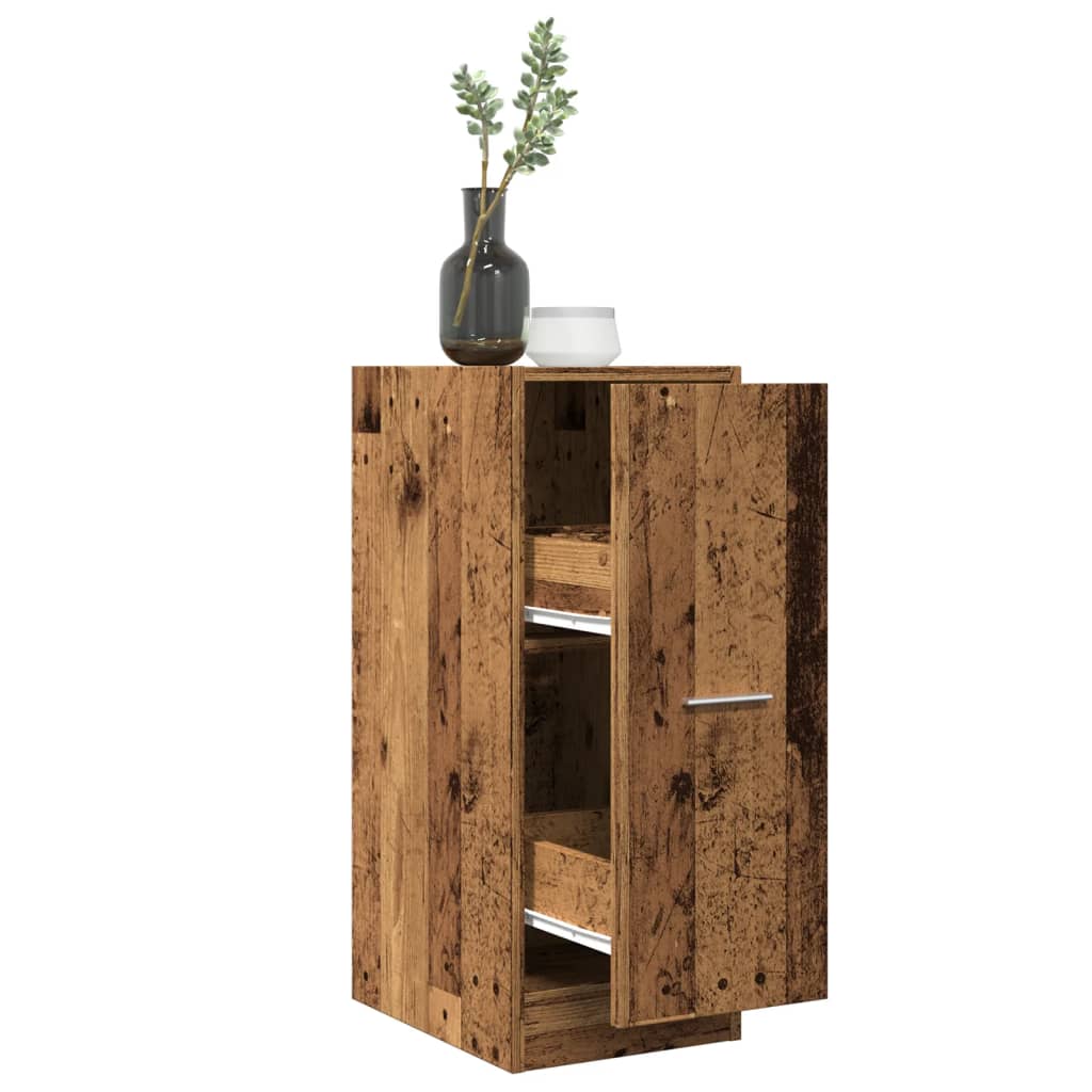 Armoire d'apothicaire vieux bois 30x41x77,5cm bois d'ingénierie - XIOS
