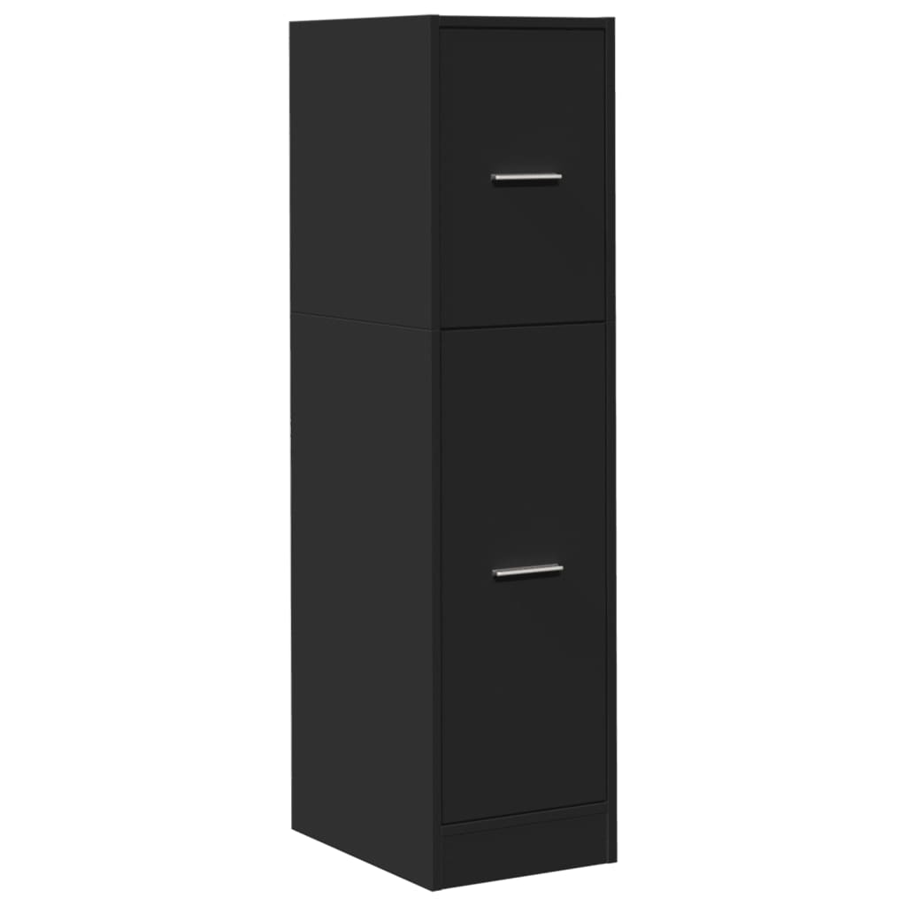 Armoire d'apothicaire noir 30x41x118 cm bois d'ingénierie - XIOS