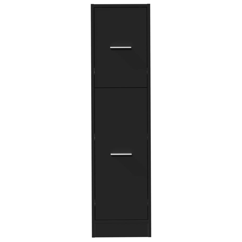 Armoire d'apothicaire noir 30x41x118 cm bois d'ingénierie - XIOS