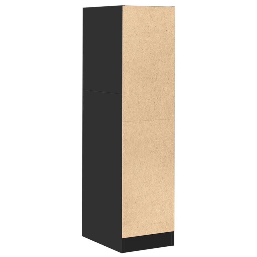 Armoire d'apothicaire noir 30x41x118 cm bois d'ingénierie - XIOS