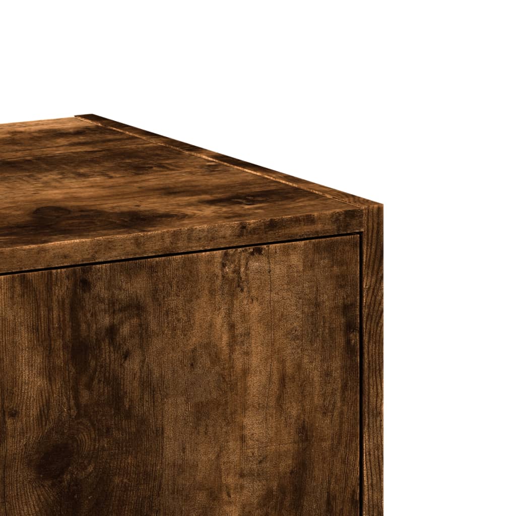 Armoire d'apothicaire chêne fumé 30x41x118 cm bois d'ingénierie - XIOS