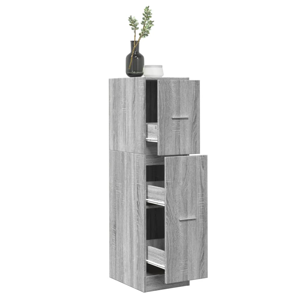 Armoire apothicaire sonoma gris 30x41x118 cm bois d'ingénierie - XIOS
