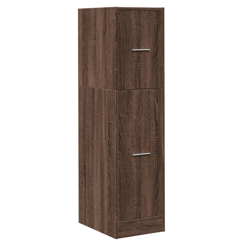 Armoire apothicaire chêne marron 30x41x118 cm bois d'ingénierie - XIOS