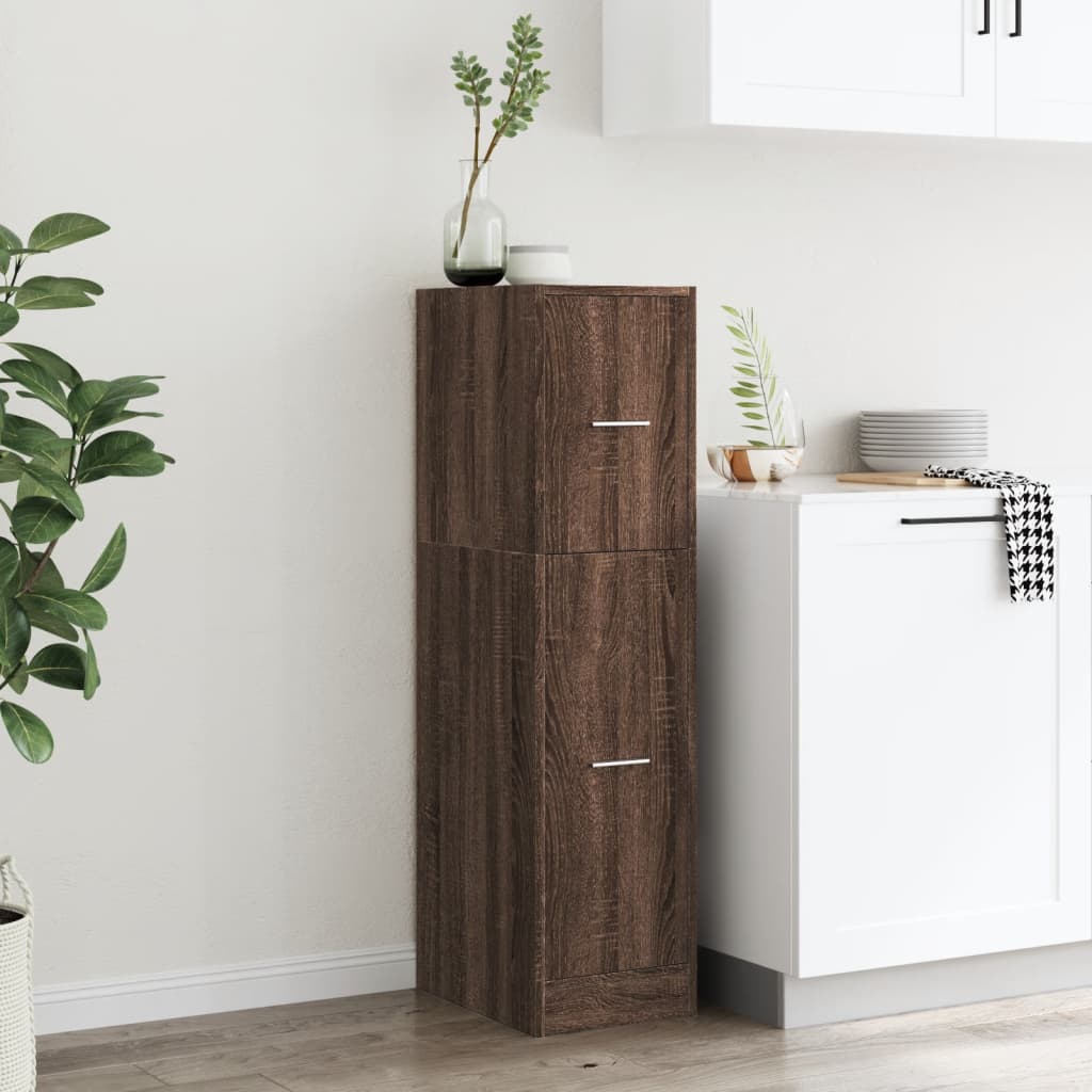 Armoire apothicaire chêne marron 30x41x118 cm bois d'ingénierie - XIOS