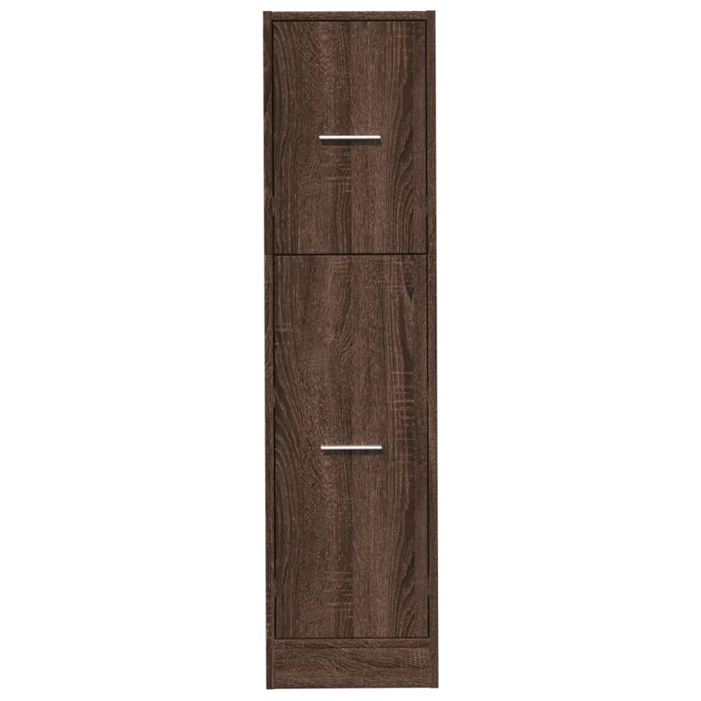 Armoire apothicaire chêne marron 30x41x118 cm bois d'ingénierie - XIOS