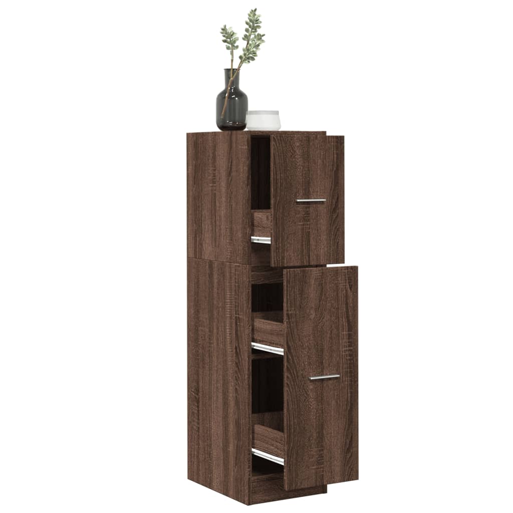 Armoire apothicaire chêne marron 30x41x118 cm bois d'ingénierie - XIOS