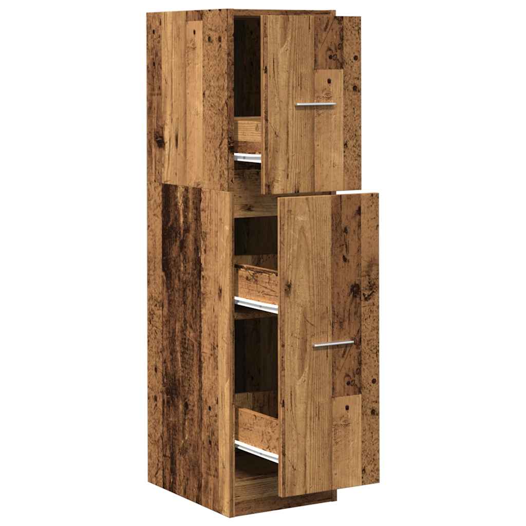 Armoire d'apothicaire vieux bois 30x41x118 cm bois d'ingénierie - XIOS