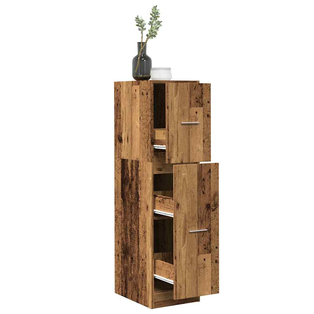 Armoire d'apothicaire vieux bois 30x41x118 cm bois d'ingénierie - XIOS