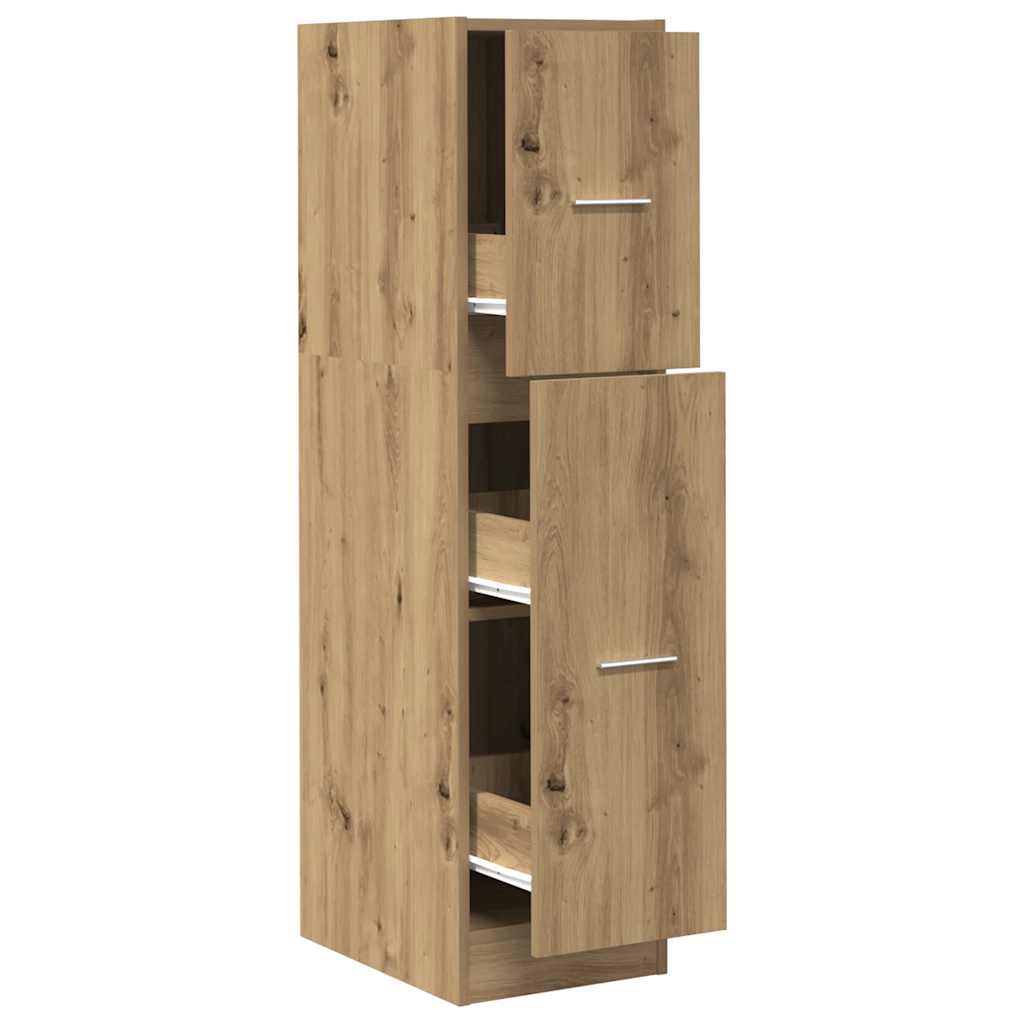 Armoire d'apothicaire chêne artisanal bois d'ingénierie - XIOS
