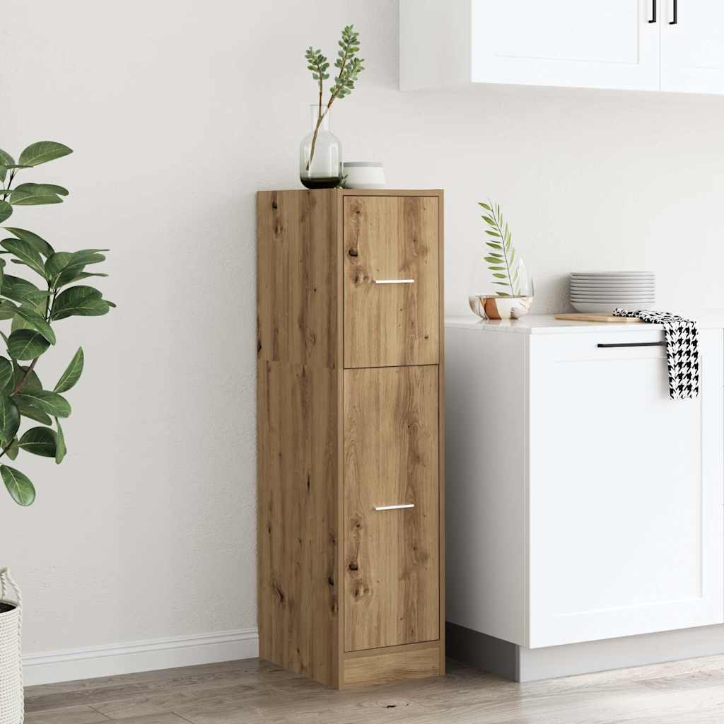 Armoire d'apothicaire chêne artisanal bois d'ingénierie - XIOS
