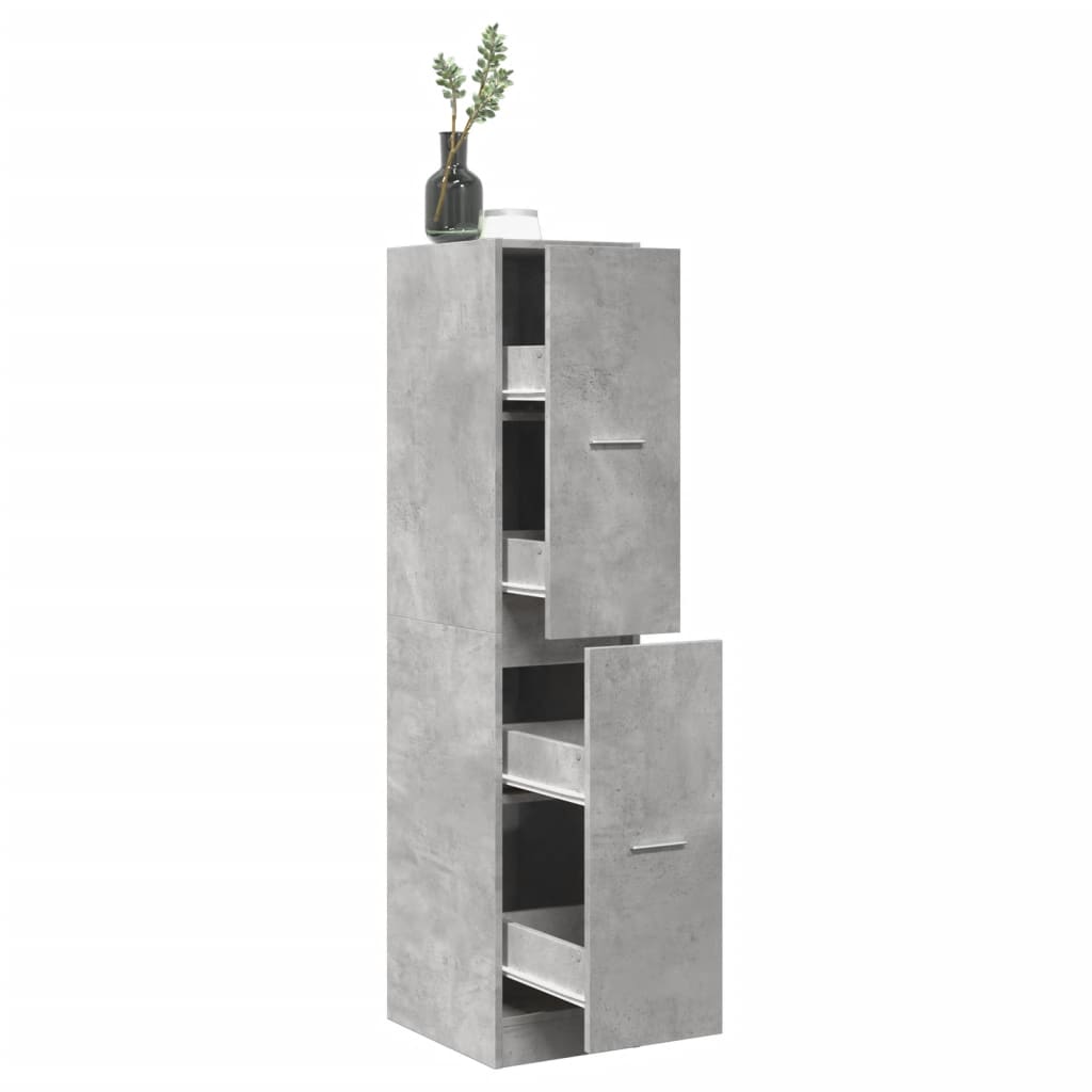 Armoire d'apothicaire gris béton 30x41x144,5 cm bois ingénierie - XIOS