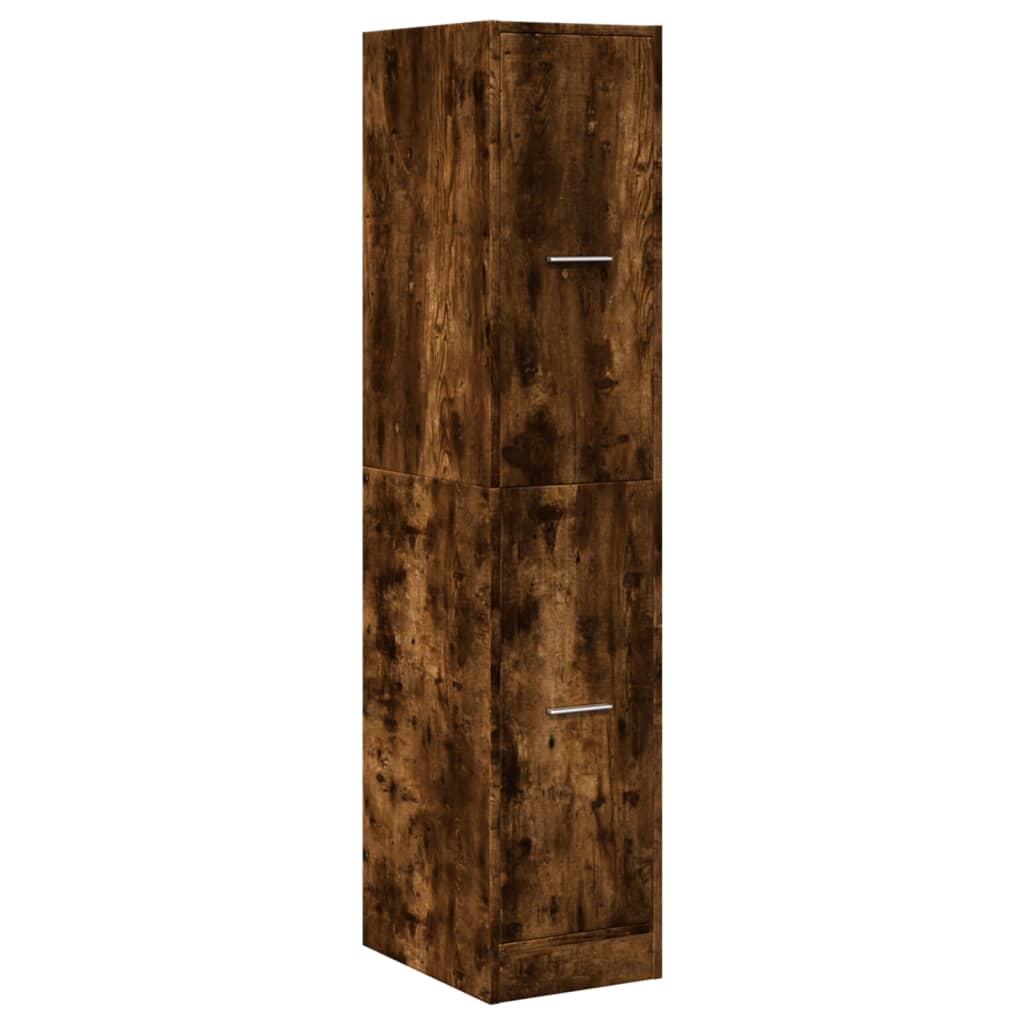 Armoire d'apothicaire chêne fumé 30x41x144,5 cm bois ingénierie - XIOS