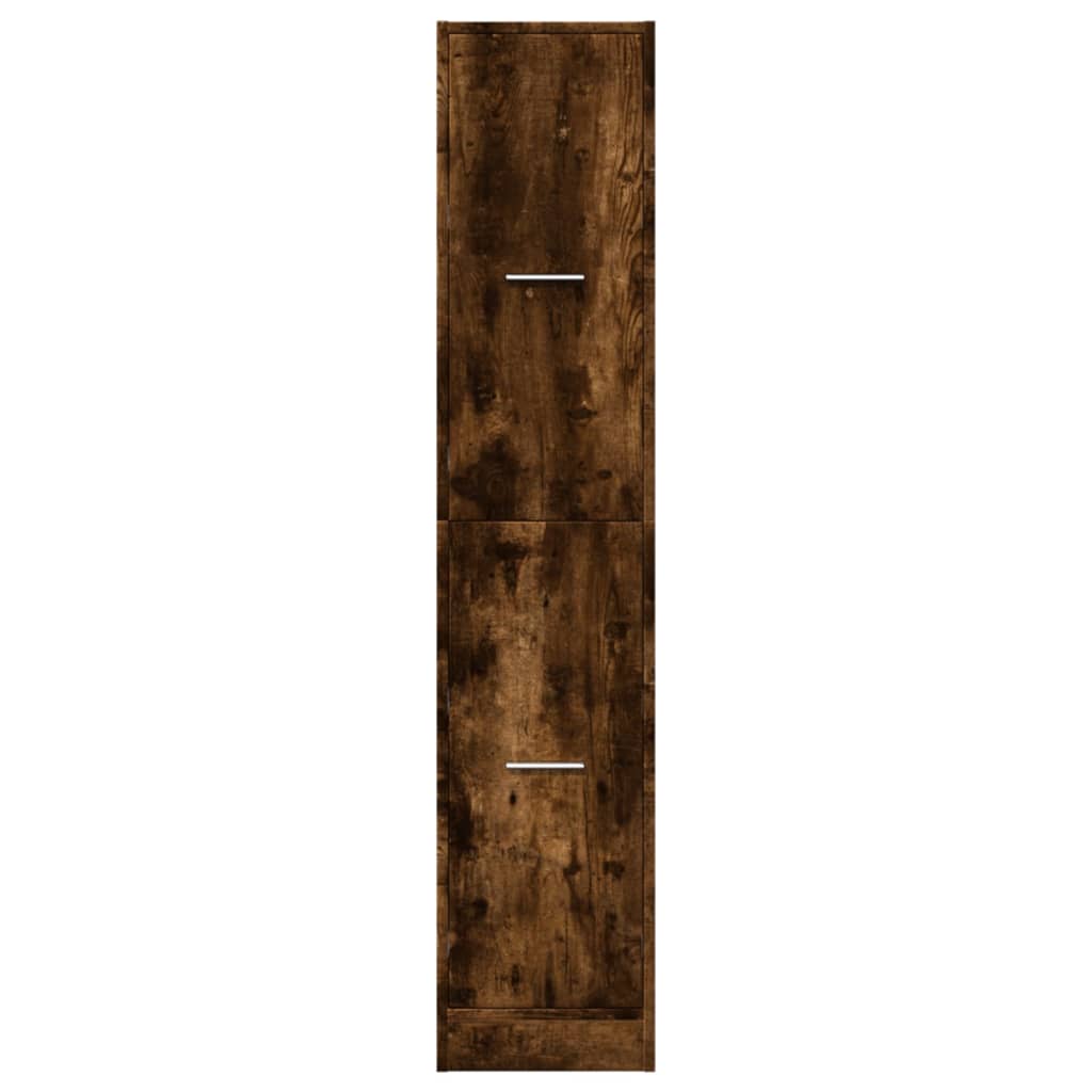 Armoire d'apothicaire chêne fumé 30x41x144,5 cm bois ingénierie - XIOS