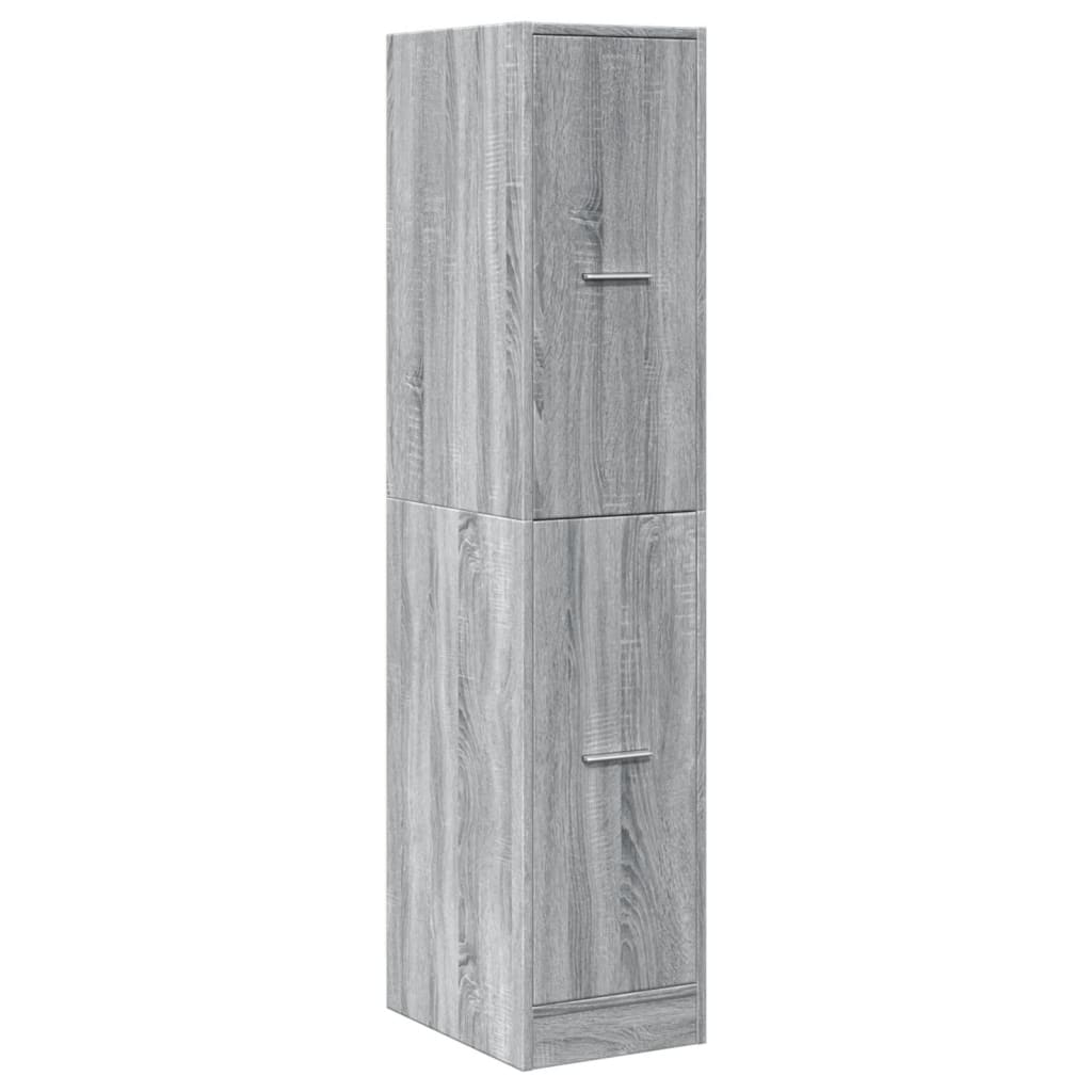 Armoire apothicaire sonoma gris 30x41x144,5cm bois d'ingénierie - XIOS