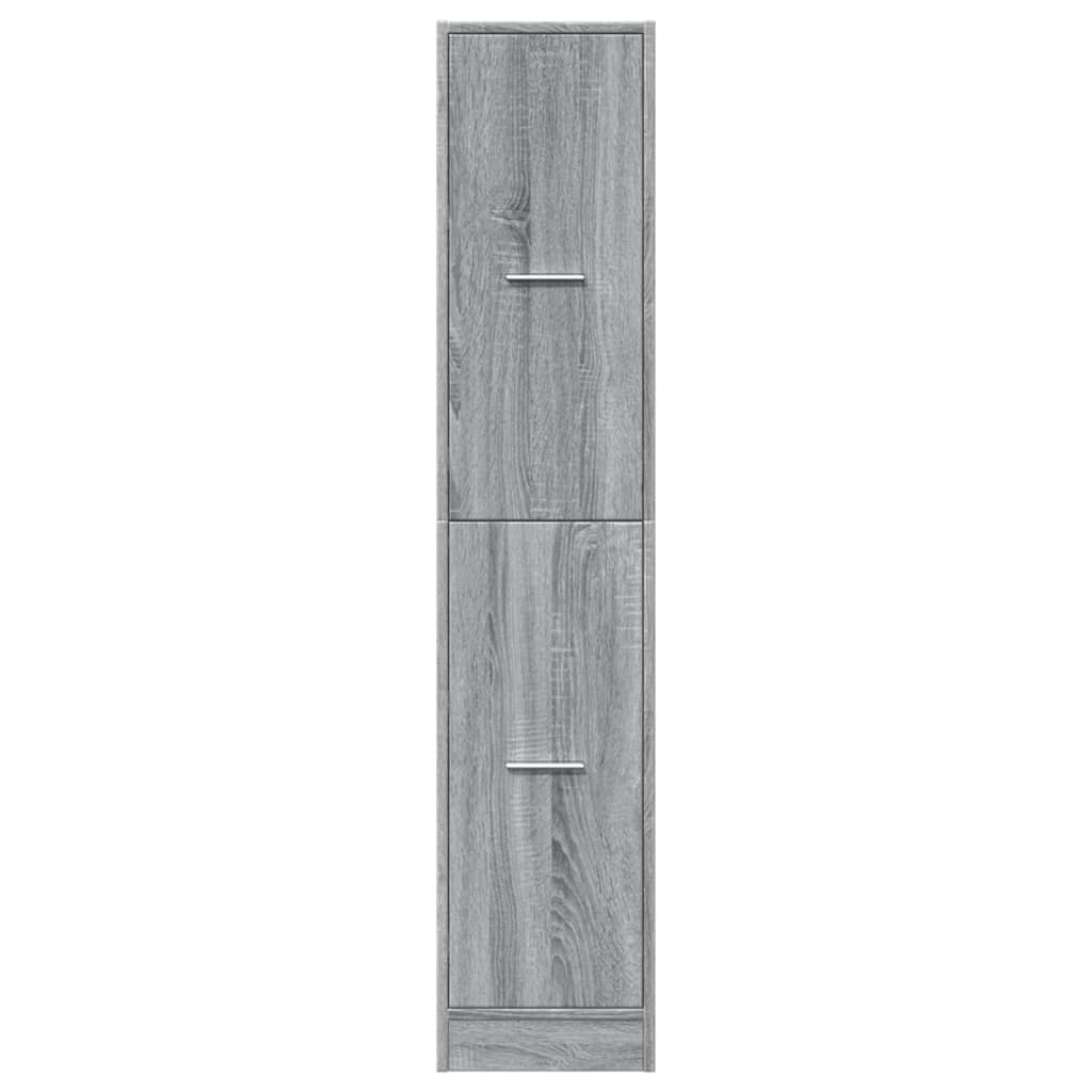 Armoire apothicaire sonoma gris 30x41x144,5cm bois d'ingénierie - XIOS