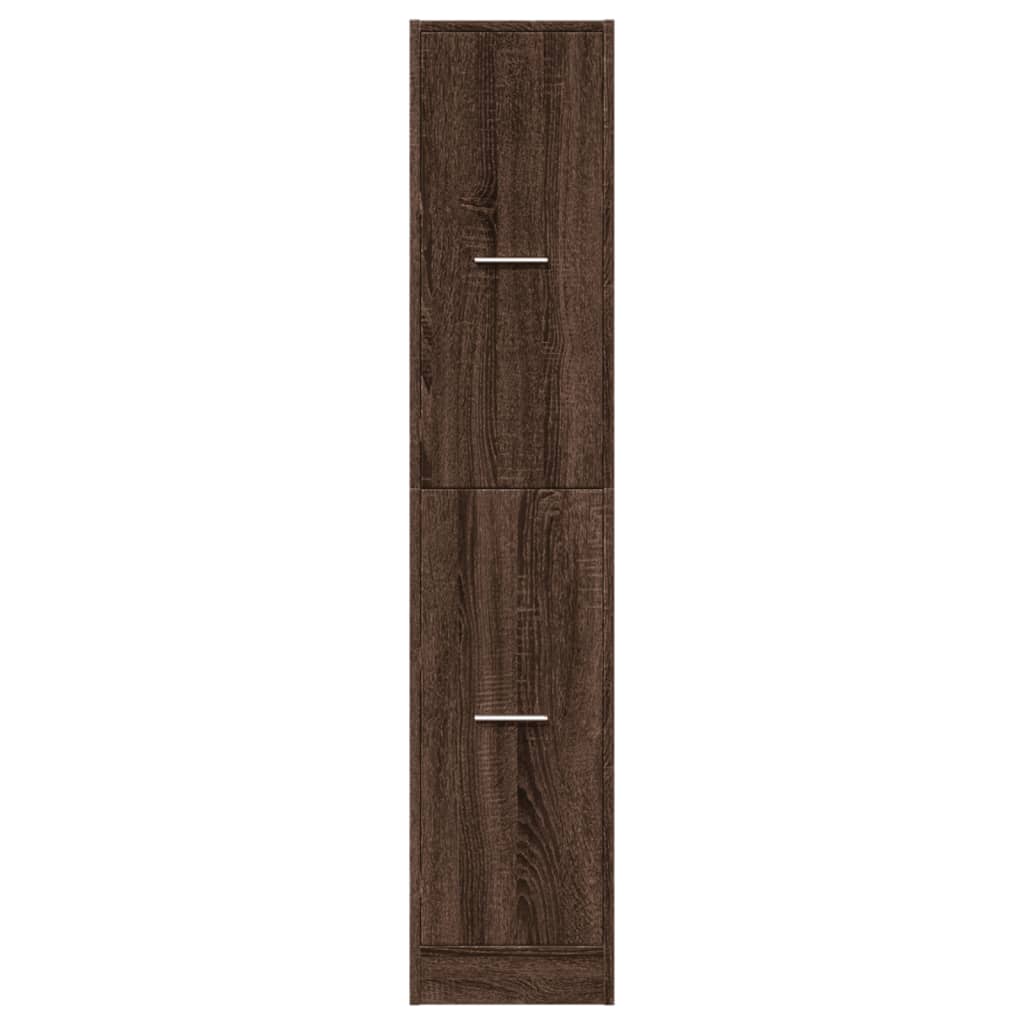 Armoire apothicaire chêne marron 30x41x144,5 cm bois ingénierie - XIOS