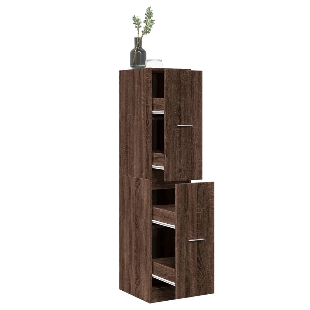 Armoire apothicaire chêne marron 30x41x144,5 cm bois ingénierie - XIOS