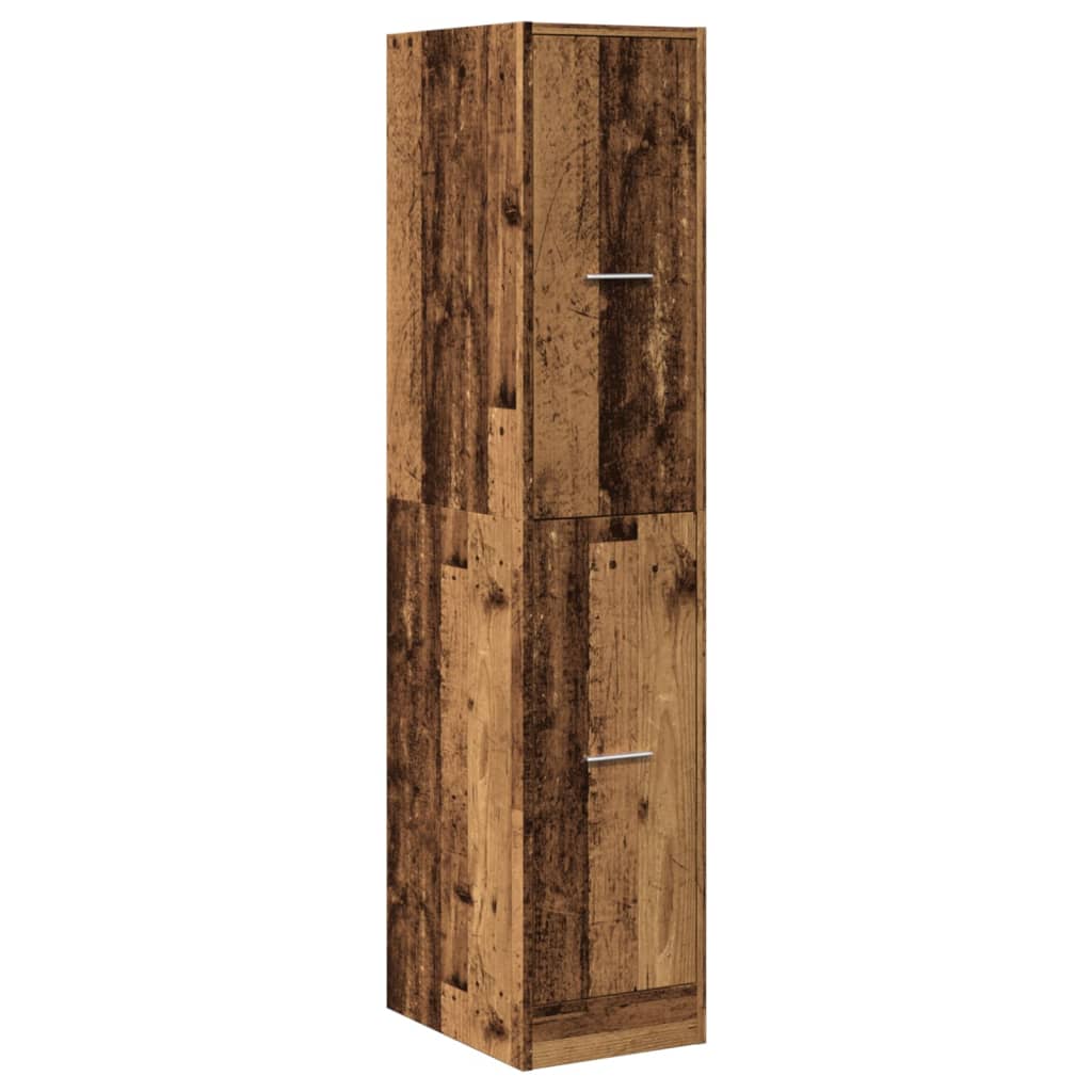 Armoire d'apothicaire vieux bois 30x41x144,5 cm bois ingénierie - XIOS